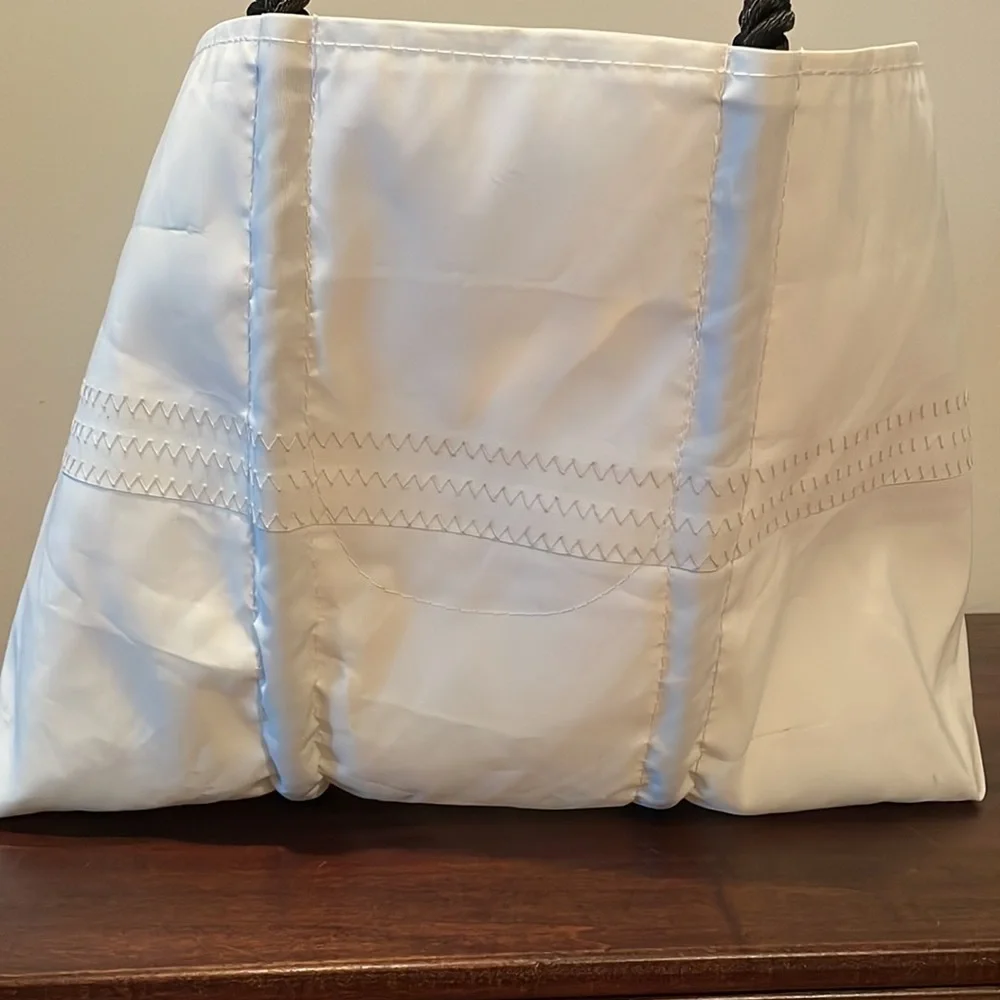 Sea Bags of Maine XL SURF White and Black Tote Bag - Picture 3 of 11